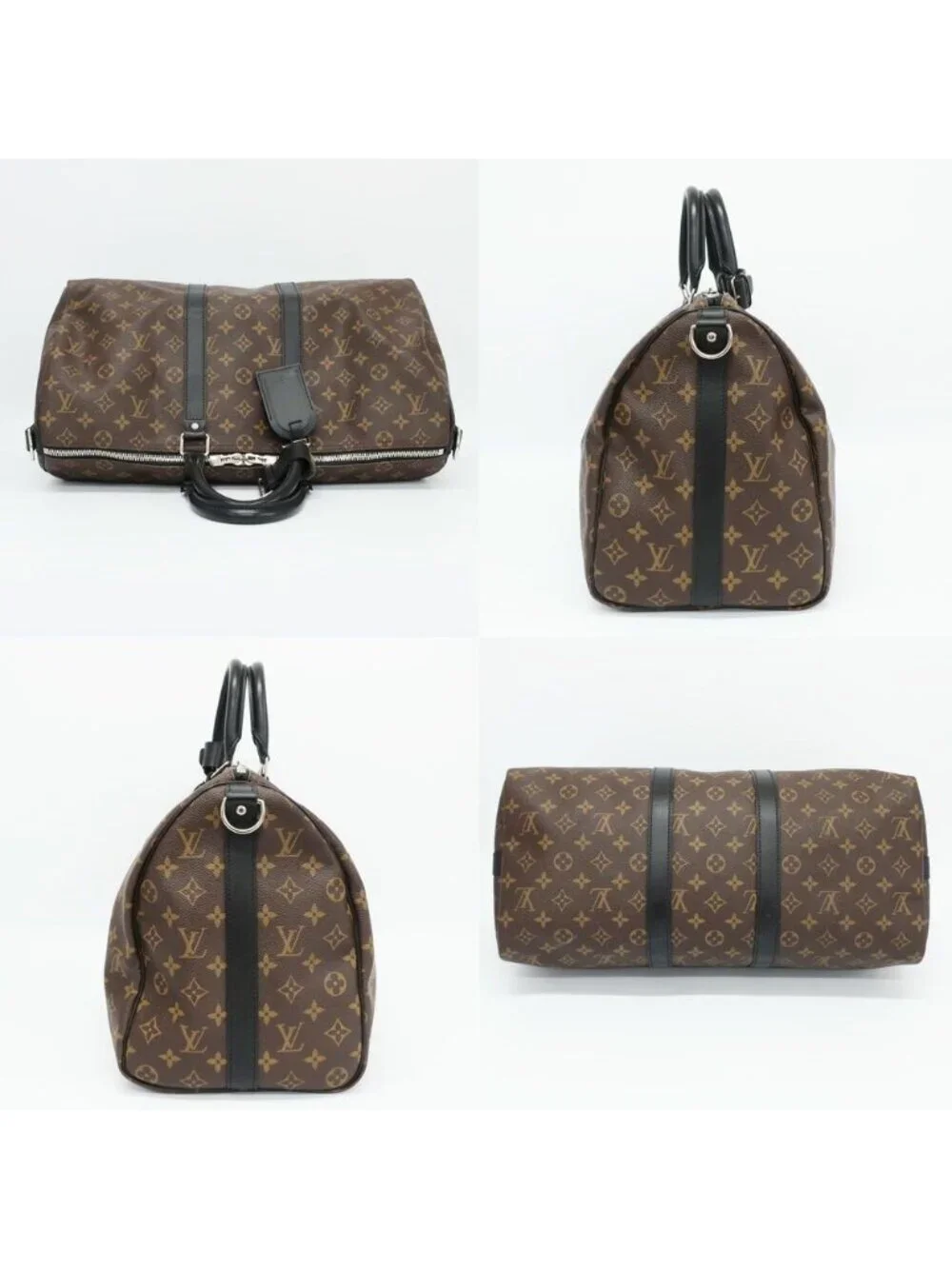 Louis Vuitton Ten Keepall Bandouliere 45 Monogram Macassar Boston Bag Brown